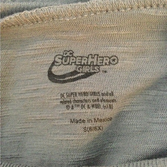 Girls Gray Kids Long Sleeve Shirt - Superhero Design - Picture 4 of 6